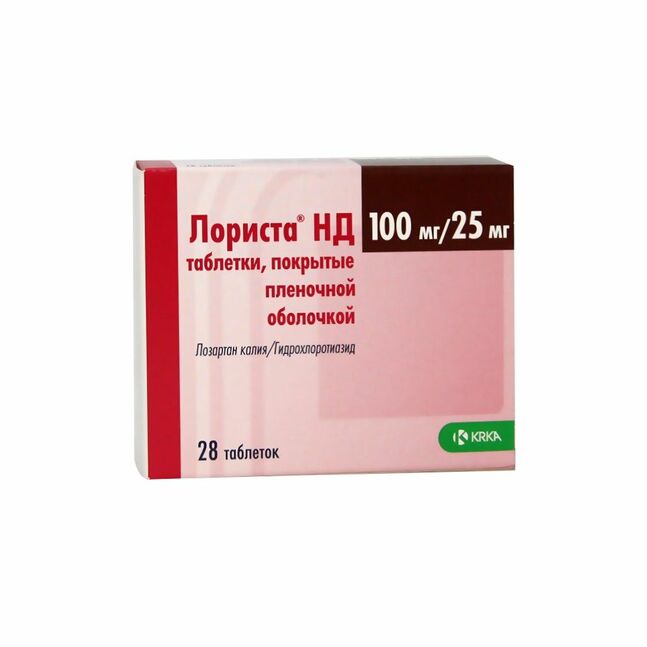 Лориста HД 100мг/25мг №28 шахмал