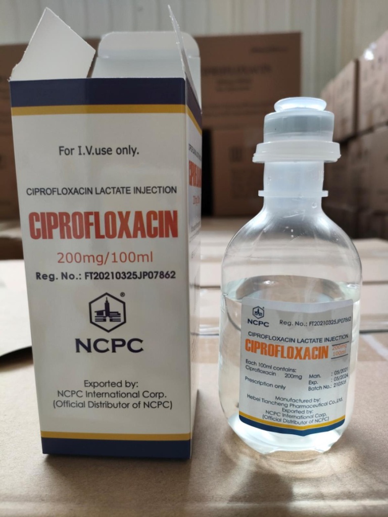 Ципрофлоксацин 200мг/100мл №1 /NCPC/ тарилгын шингэн